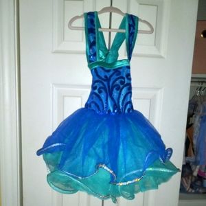 Child size 4. Blue and teal leotard